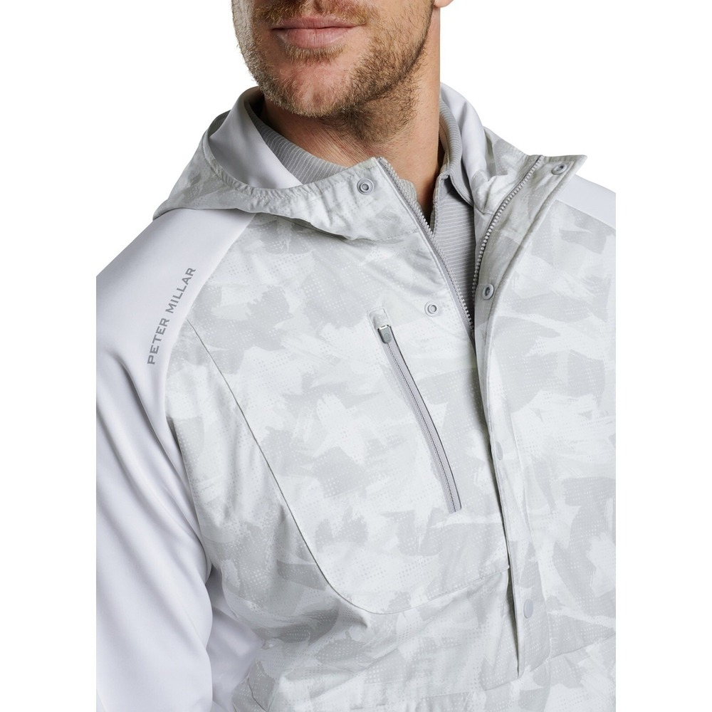 Peter Millar Mens Weld Brushstroke Camo Half Snap Hoodie Size XL  Crown Sport - Picture 3 of 16